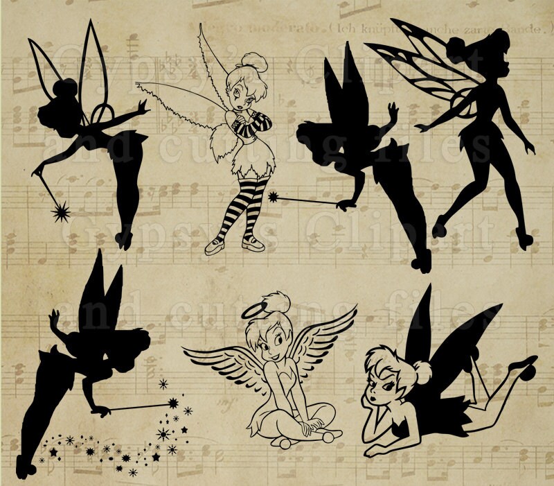 Tinkerbell Tinkerbell Cut Files Tinkerbell Silhouettes