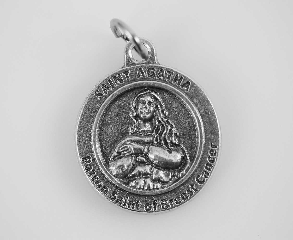 Saint Agatha Religious Healing Medal Patron Saint Of Nurses