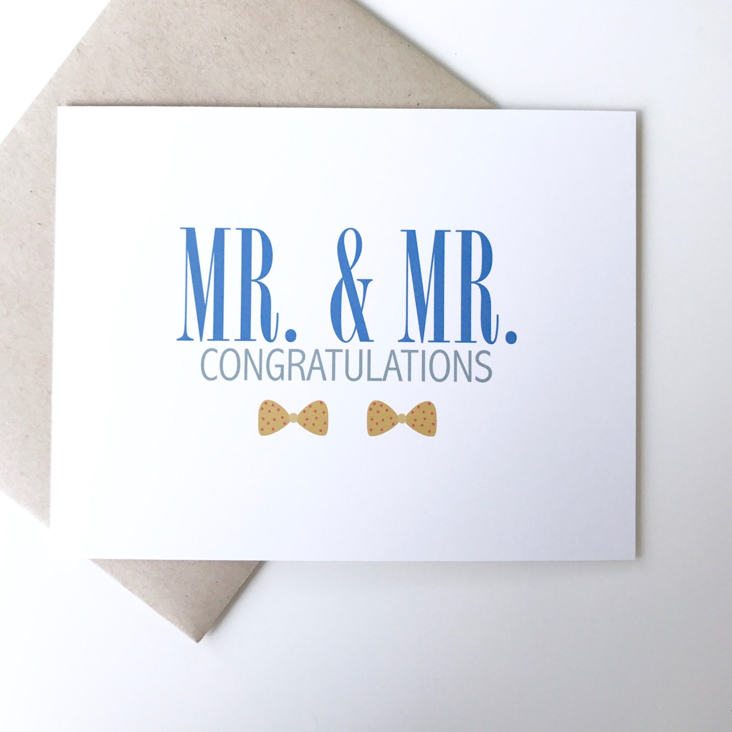 Mr And Mr Congratulations Wedding Card Gay Wedding Card Same