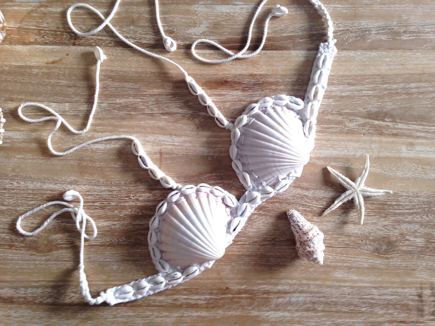 Crochet Bikini Wanderer Cowrie Shell Crochet Swimsuit