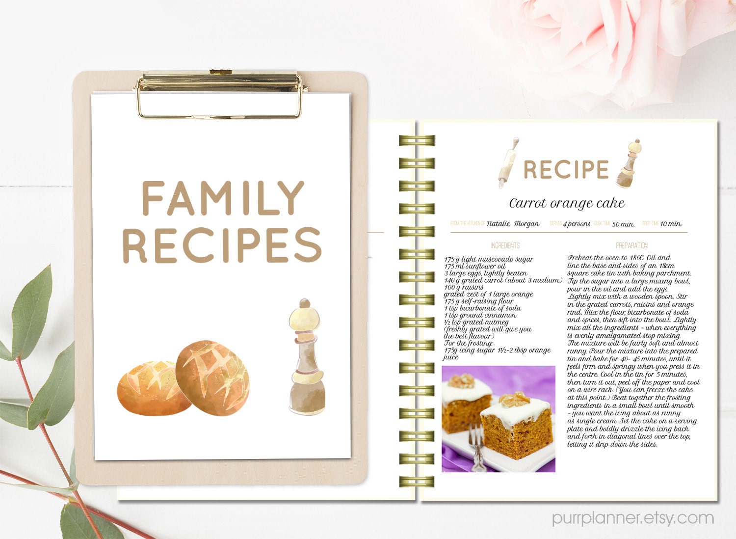 Livre De Cuisine Modifiable Recette De Mod Le Motif Par Purrplanner