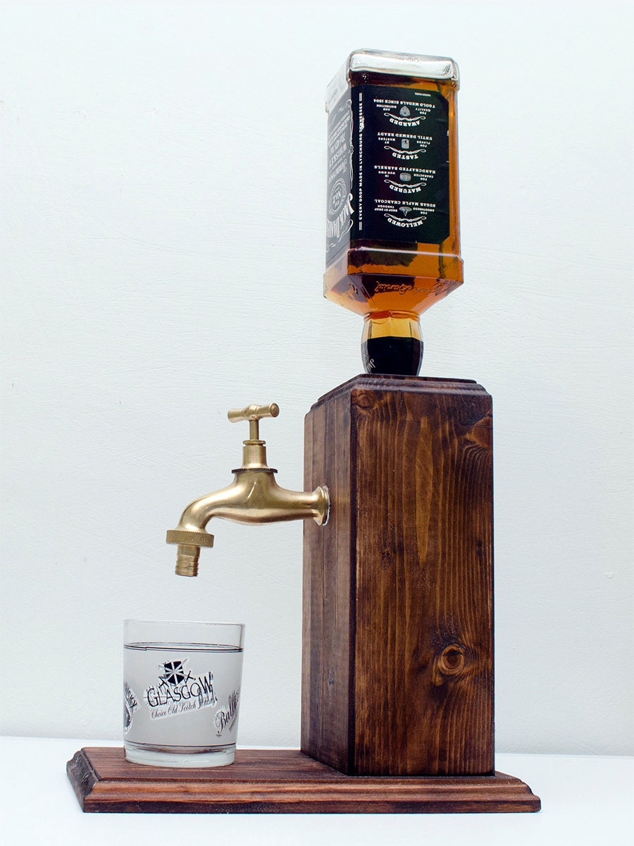 Handmade Wooden Whiskey Dispenser Liquor By Steamvintageworks