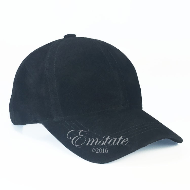 Suede Leather Baseball Cap Made In USA Various By EmstateHats