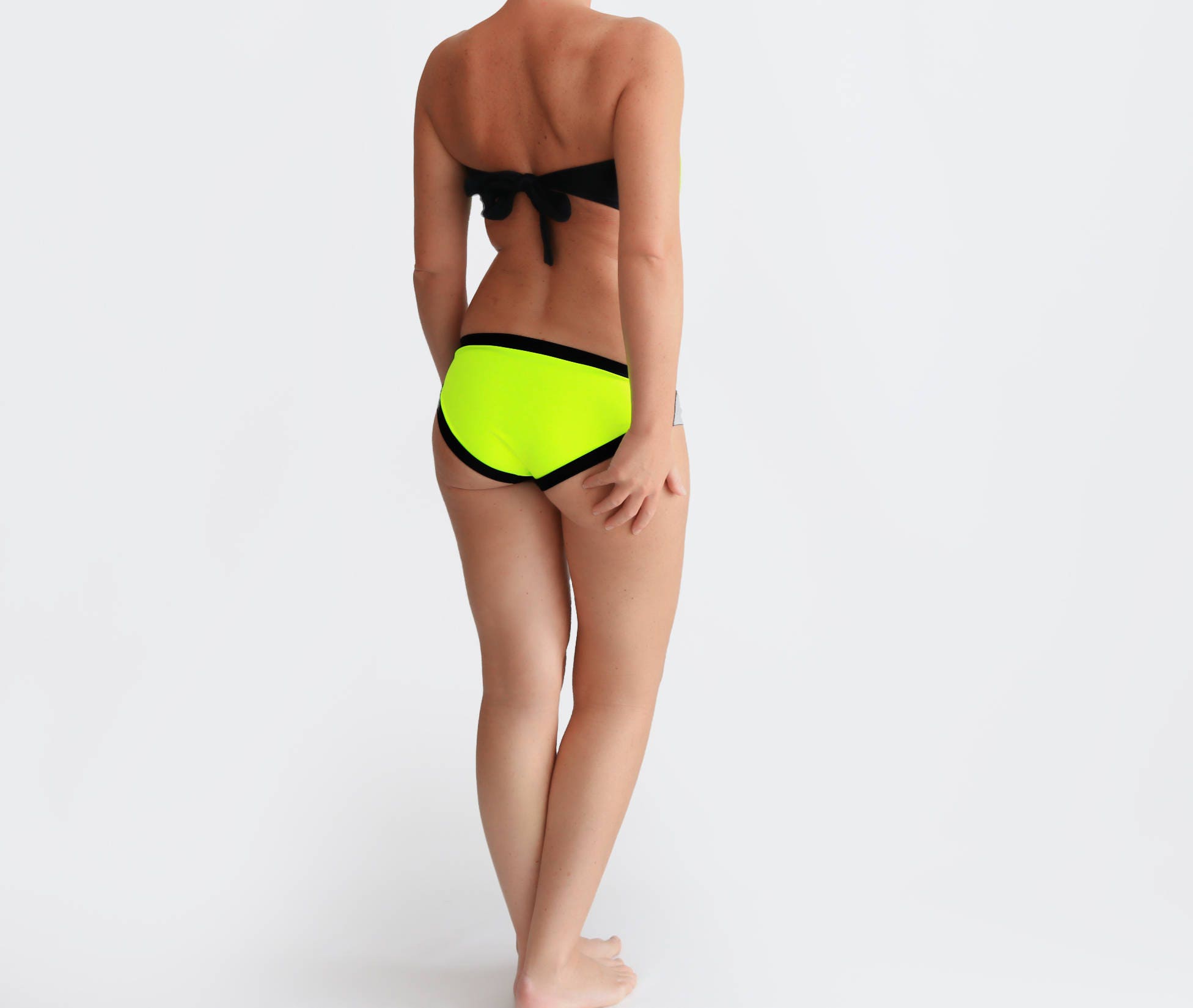 Neon Yellow Bikini Sexy Bathing Suit Ddd Plus Swimwear Plus