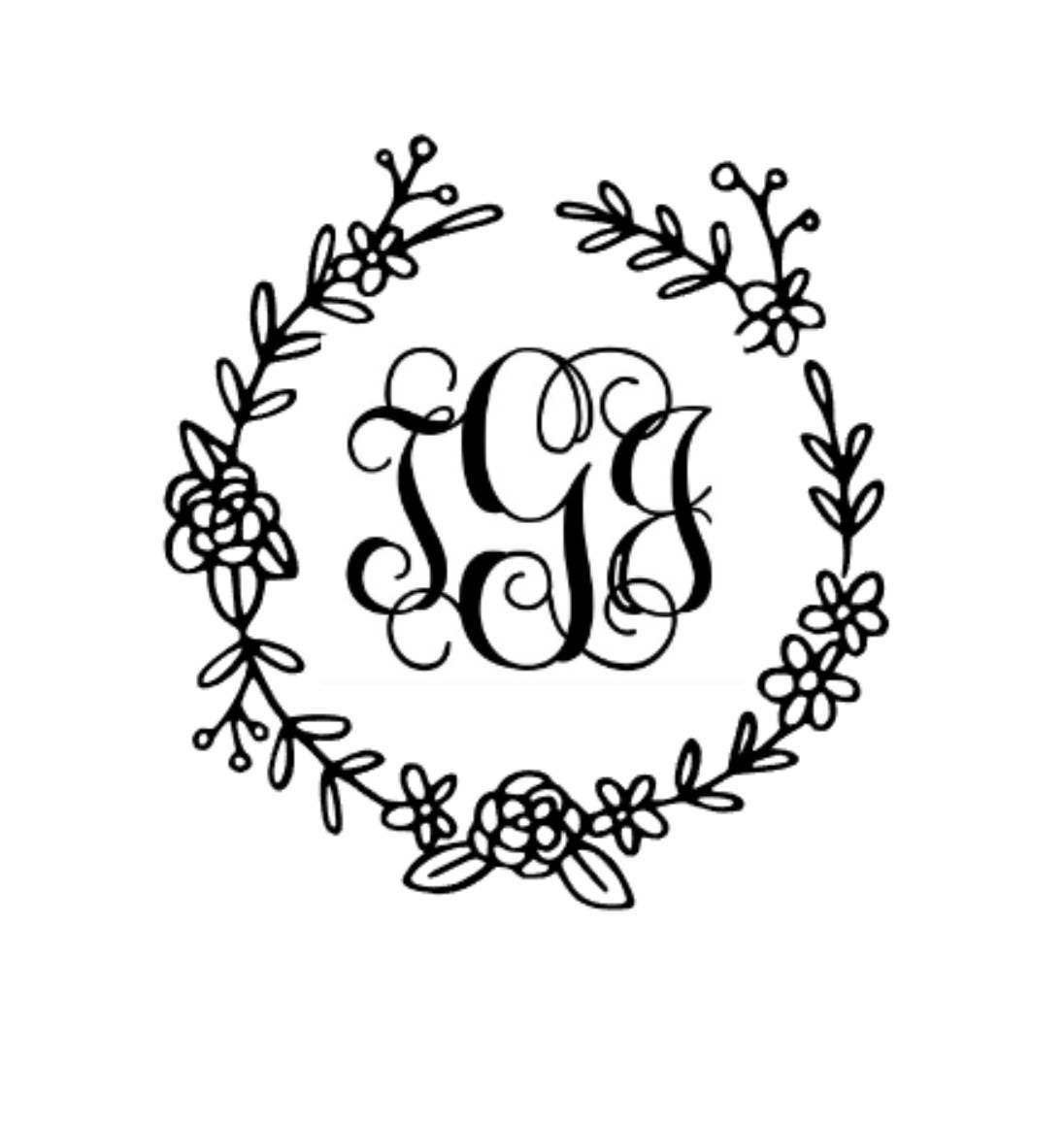 Wreath Decal Etsy