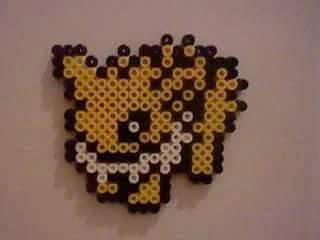 Pokemon Voltali Hama Perler Bead Sprite