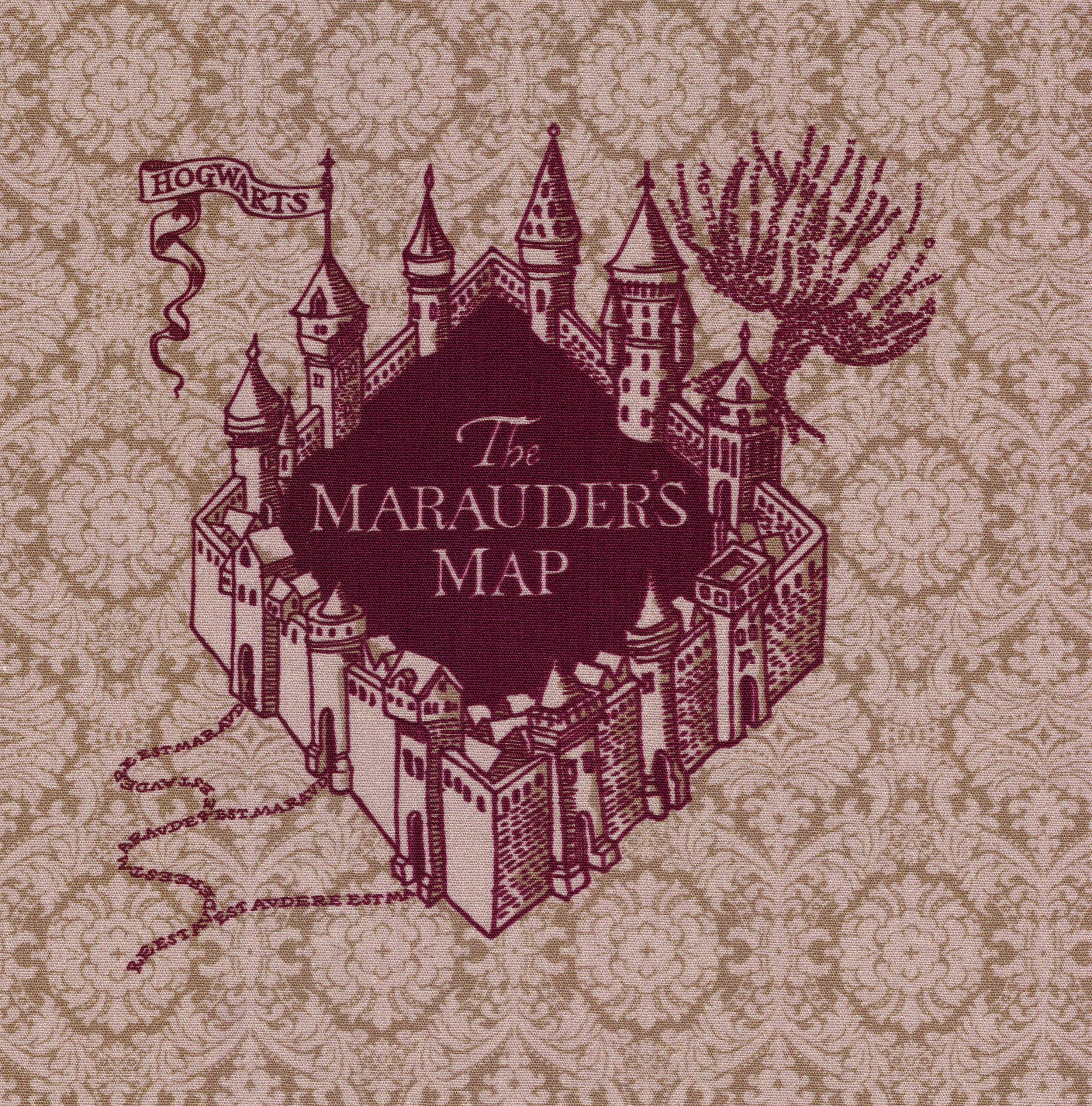 New The Marauders Map Harry Potter Fabric Print New The Marauders Map Harry Potter Fabric Print