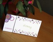 12 A1 Fun and Whimsical Purple Flower Blank Personalized Notecards