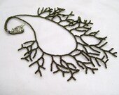 Beaded Branches Fringe Choker