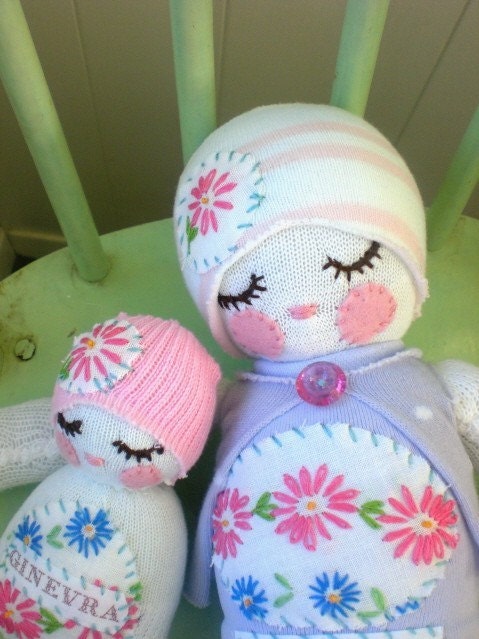 Mama and Baby Chickabiddy Dollies
