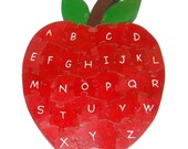 Children's Educational Wooden 3D Puzzle - Alphabet Apple