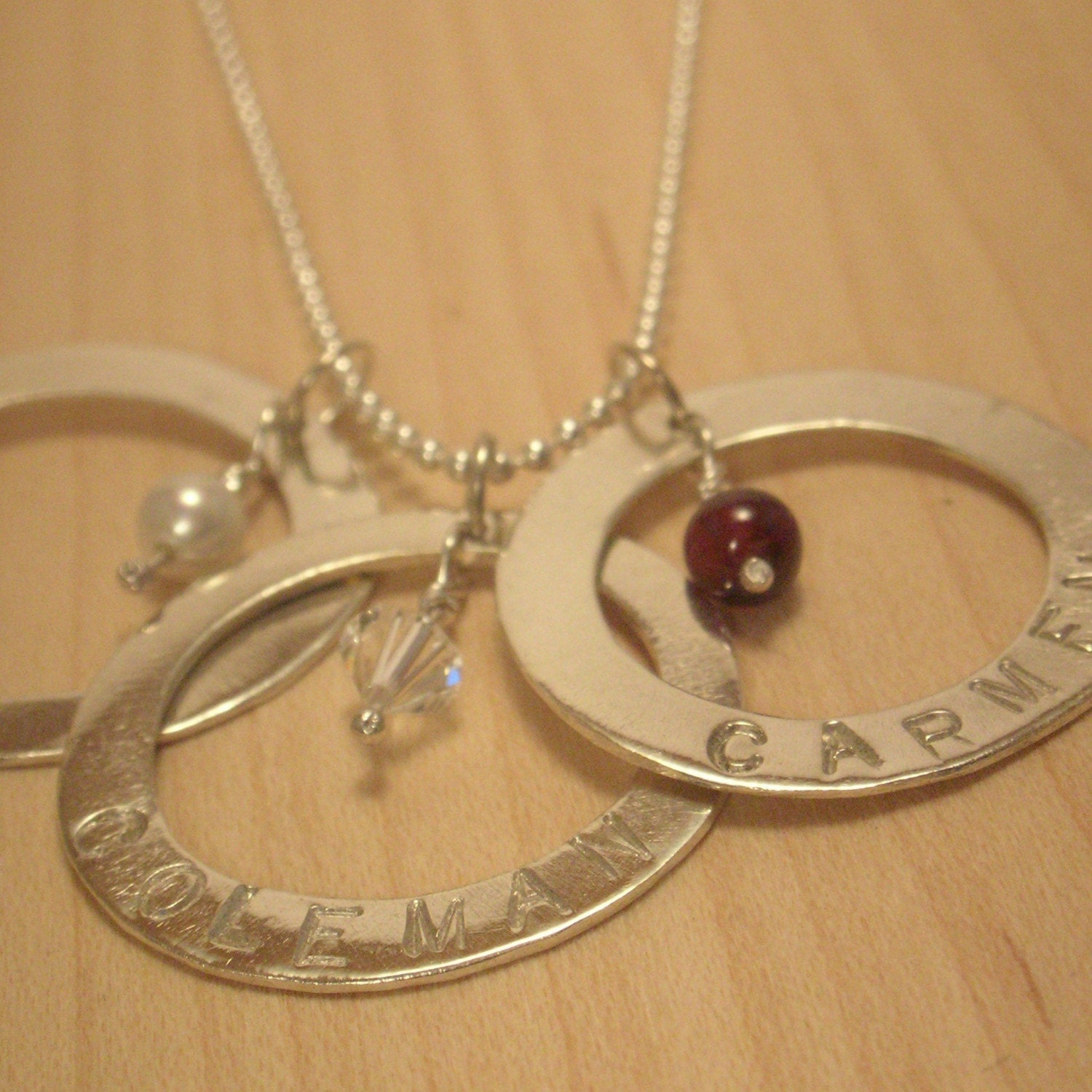 Personalized Birthstone 3-Circle Eternity Necklace