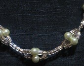 N001 Gold and Ivory Bunches Necklace