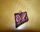Very Unusual OOAK Fused Dichroic Glass Pendant