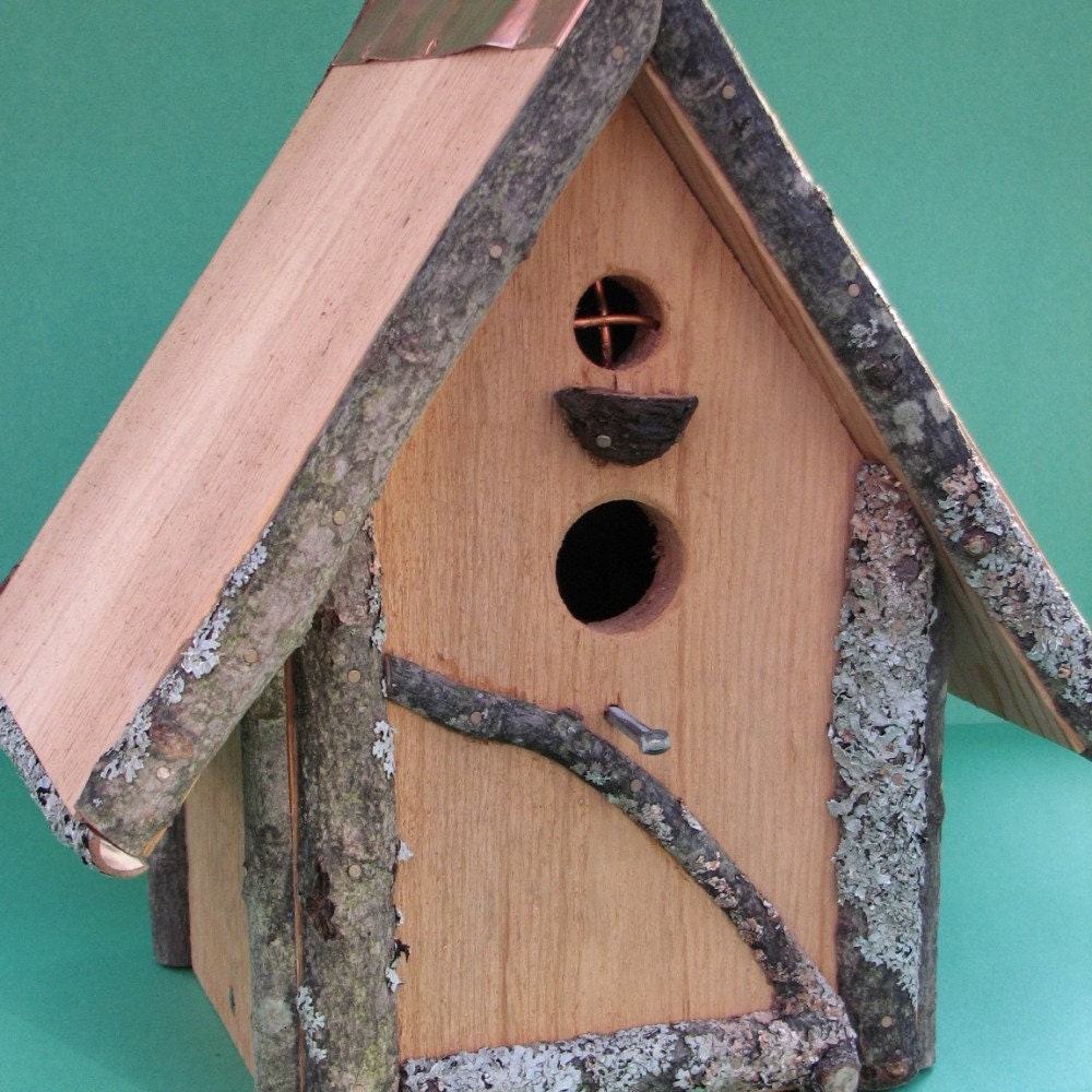 Adirondack Style Cedar Wood Birdhouse