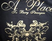 cyber monday etsy,black tee, aptbs t shirt, aptbs tee, A Place To Bury Strangers - black Snakes tee mens XL