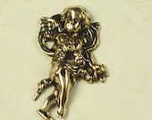 6 Antique Gold Cherubs Metal Stamping Jewelry Finding 333
