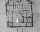 Cuckoo House mountain in wire ---- February-----Made to order
