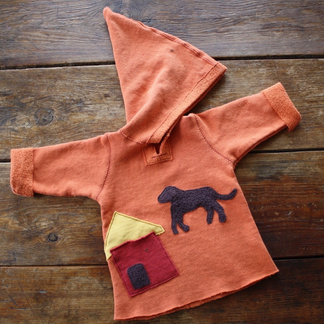 Organic Childrens Chocolate Dog Hoodie