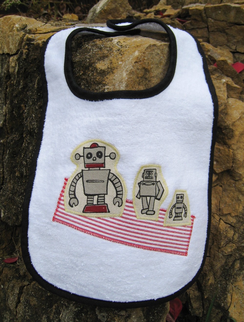 Ready, Set, Robot infant cotton bib