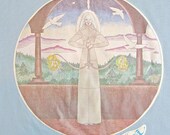 Vintage 1974 Zodiac Libra Witch Woman Tee Large
