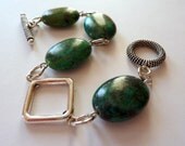 SALE - Mely Bracelet - Blue-green Chrysocolla and Silver