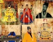 Ancient Chinese EMPERORS 2 Collage Sheets Bundle