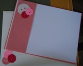 Button Notes Set of 10 Note Cards