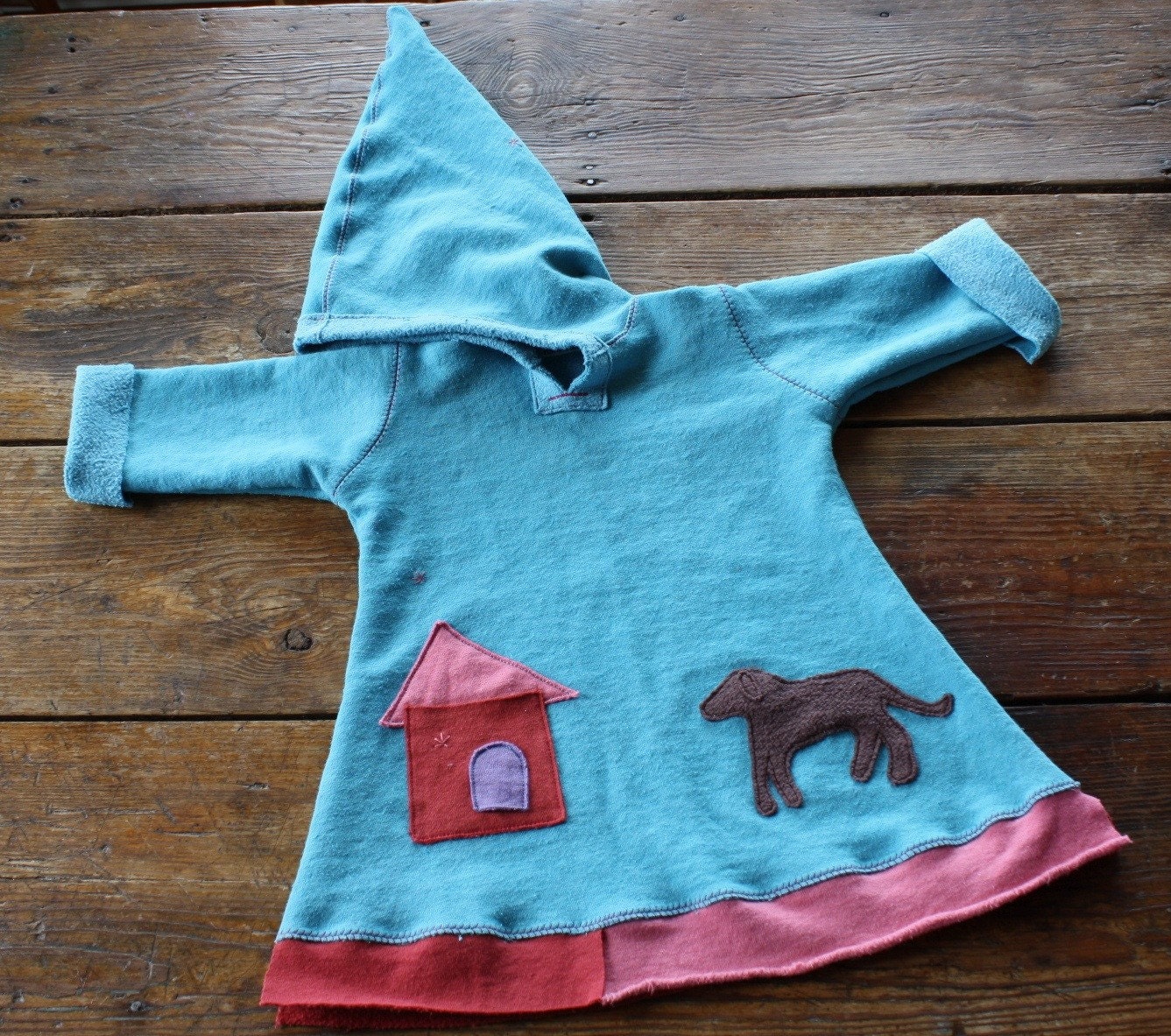 Organic Chocolate Dog Hoodie Long
