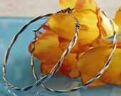 Twisted Sterling Hoops