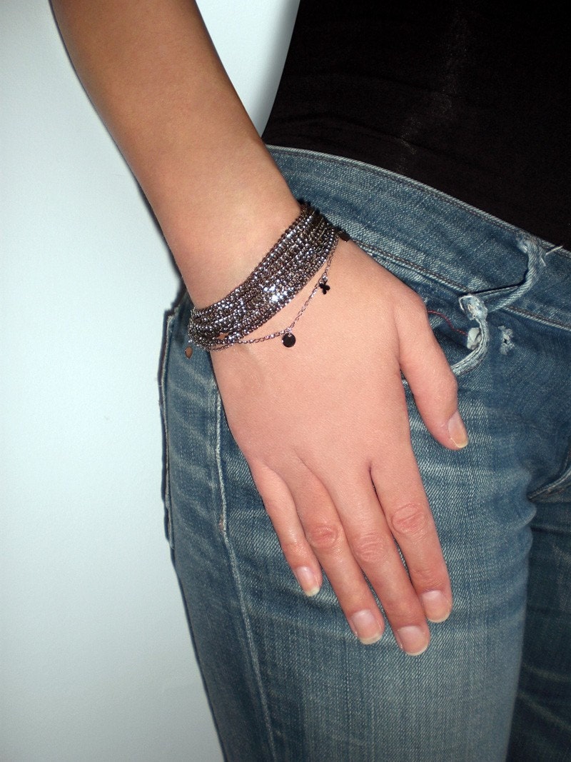 Biker Girl Layered Charm Bracelet