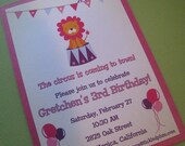 Pinkalicious Circus Invitation