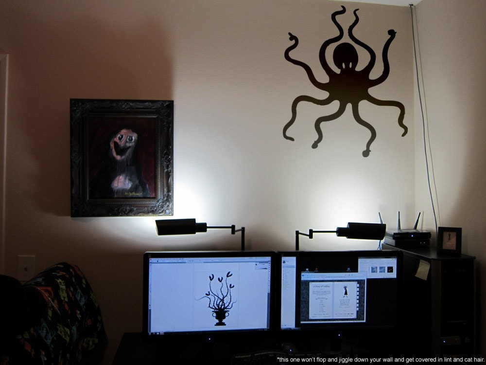 Lurking Octopus - Wall Decal (large)