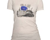 THE BLUE LOTUS - Organic Cotton Scoop Neck Tshirt