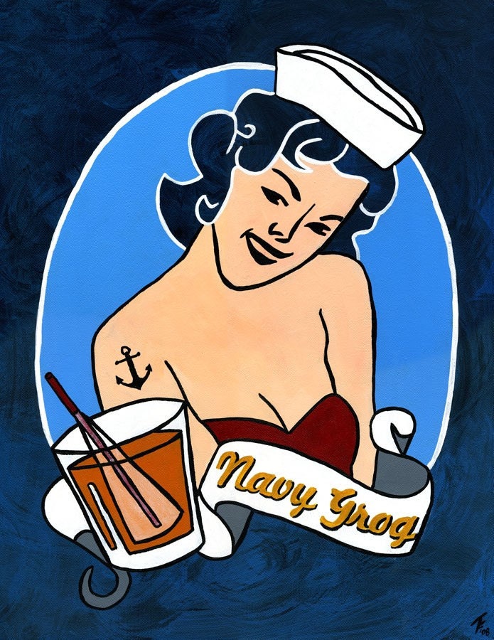 Tiki Print - Navy Grog