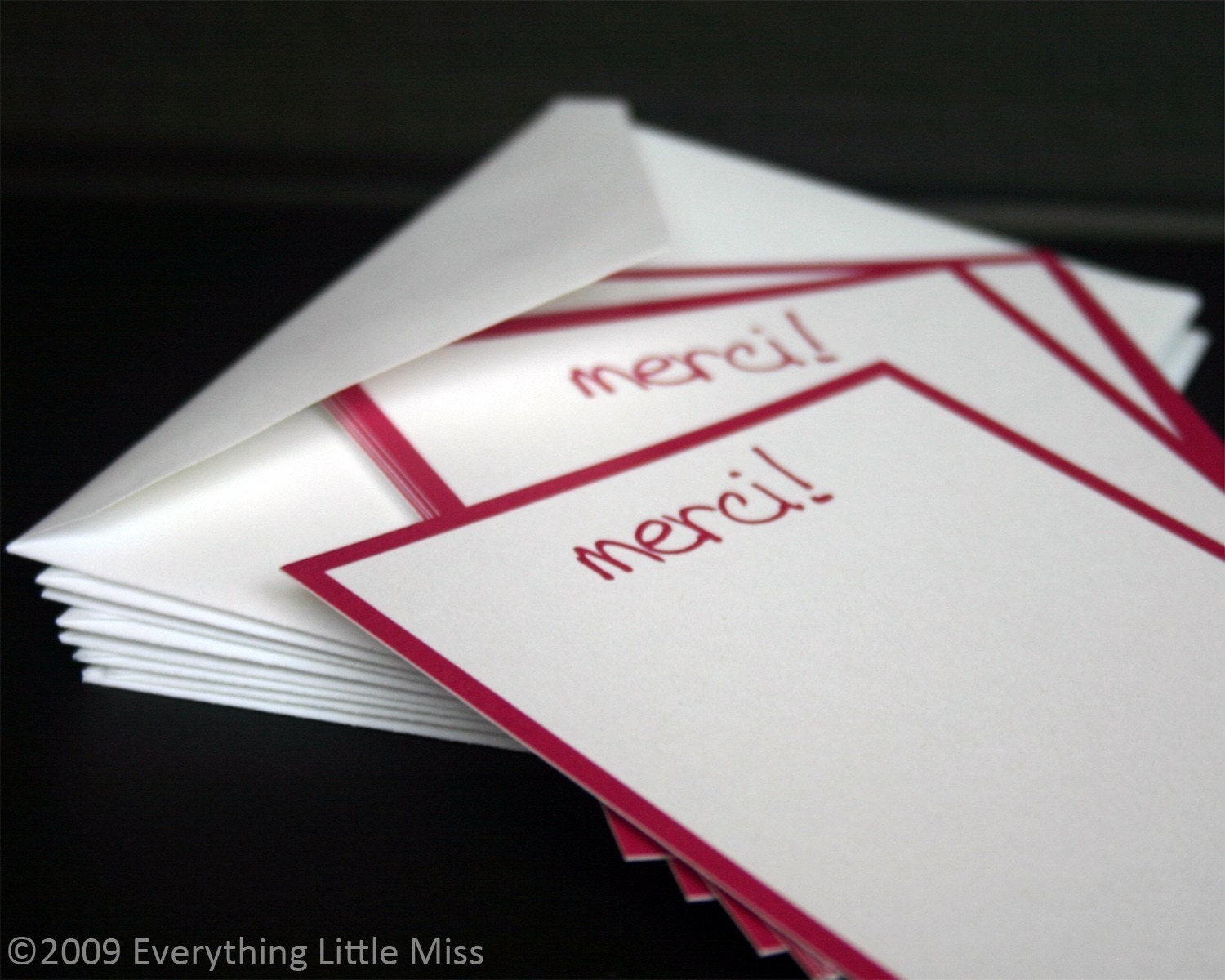Pink Merci Flat Card (set of 8)