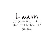 Address Stamp -  WOOD HANDLE - L and M - Ideal Holiday Gift for stamping return address