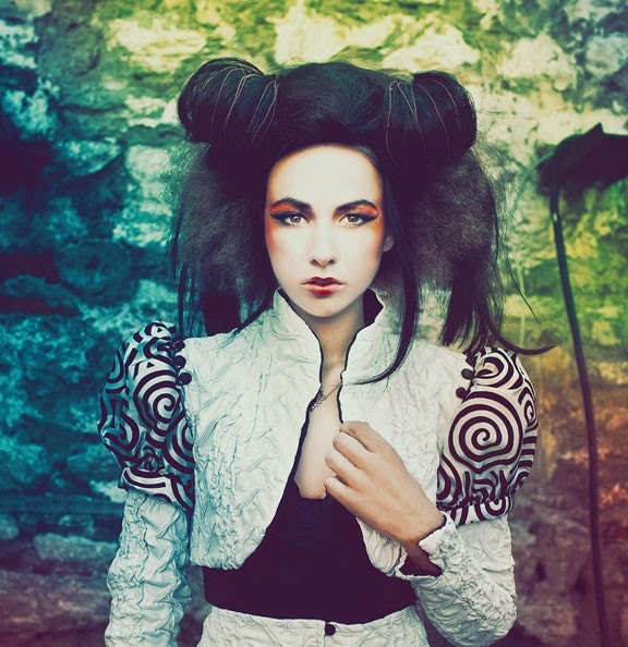 White  leatherette Bolero  Shrug Rockability Jacket