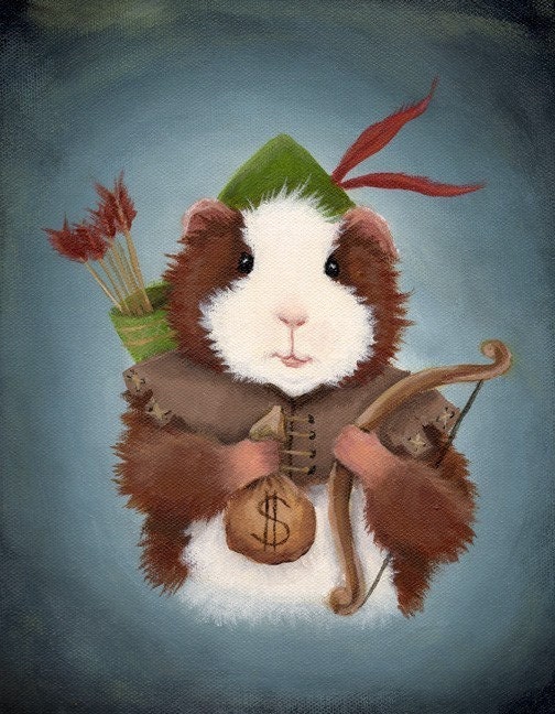 Robin Hood Guinea Pig Art Print