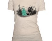 LADY In The AQUA DRESS - Organic Cotton Scoop Neck Tshirt