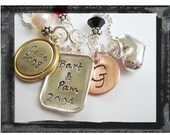 Hand Stamped Mixed Metals Charm Necklace