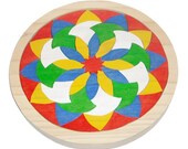 Personalized Wooden Mosaic Boxed Tray Puzzle - Circle Mandala