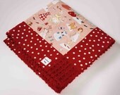 Paper Dolls Polka Dot Baby to Toddler Chenille Stroller Blanket