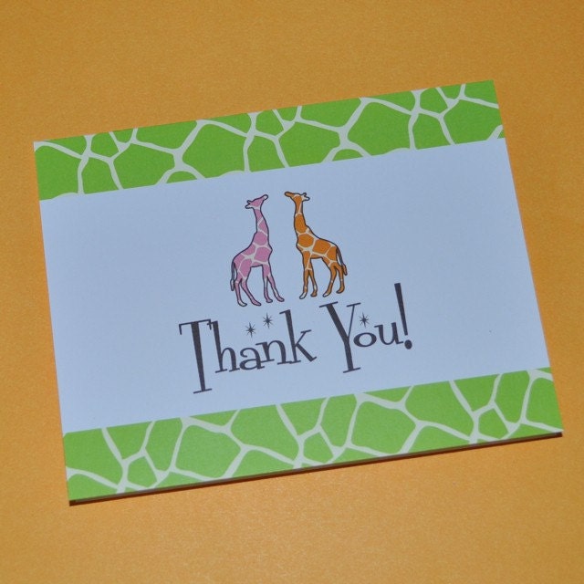 The Twin Giraffe Note Card