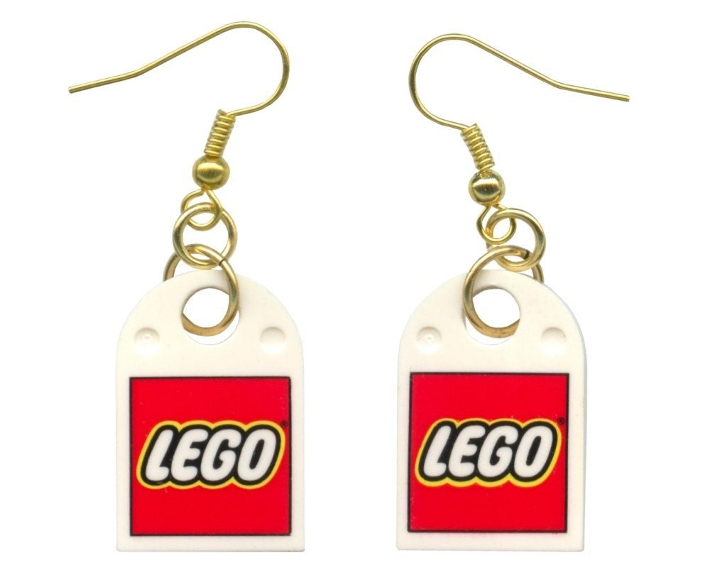 Lego tombstone tile earrings