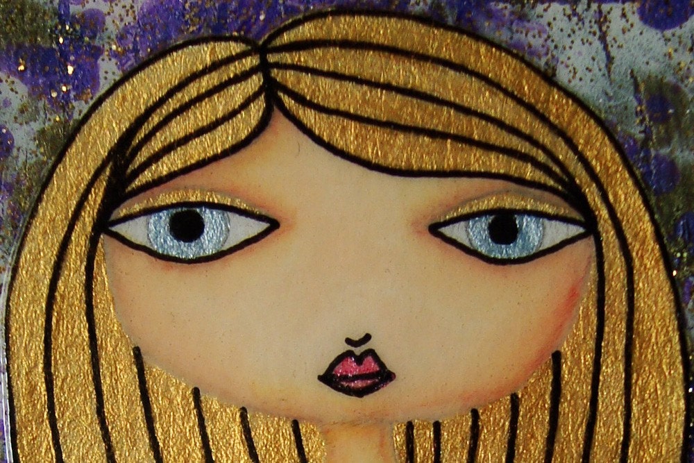 ACEO (Original) - Purple and Gold 5/5