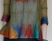 Eden,  Shear Top in merino, cotton, silk, OOAK