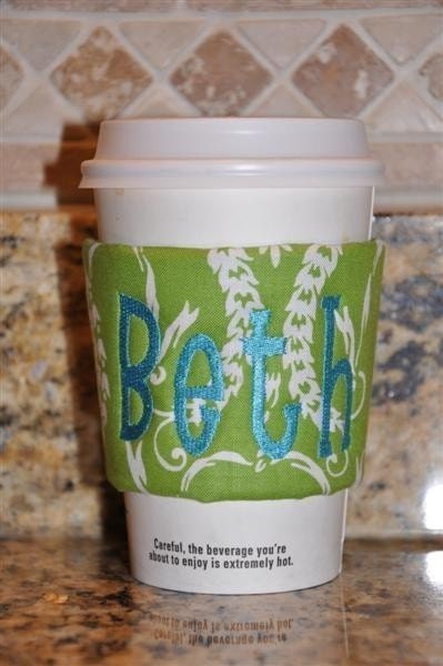Custom Personalized Cup koozie Reusable Coffee Sleeve huggie cozy wrap