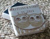Owl Save The Date Magnets, Wedding Favors, Cozy Brown, Set of 25
