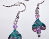 Pretty Petal Purple Earrings